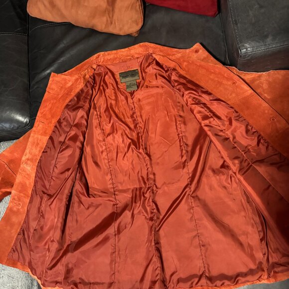 Brandon Thomas Women's Burnt Orange Suede Jacket - Picture 13 of 15